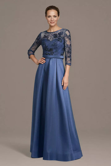 Sweetheart Neck Sequin Satin Gown With Embroidered Jacket Mother of the Bride Dress