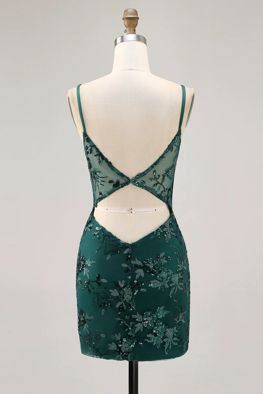 Sweetheart Spaghetti Strap Sequin Short Corset Homecoming Dress